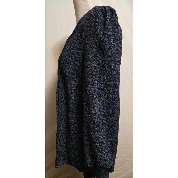 Fun2Fun Stitchfix Women’s Floral Blouse  Blue Size Small - Picture 4 of 8